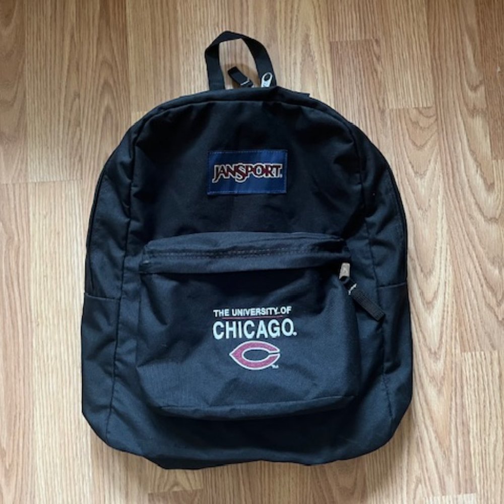 RARE Vtg The University of Chicago JanSport Backpack Black